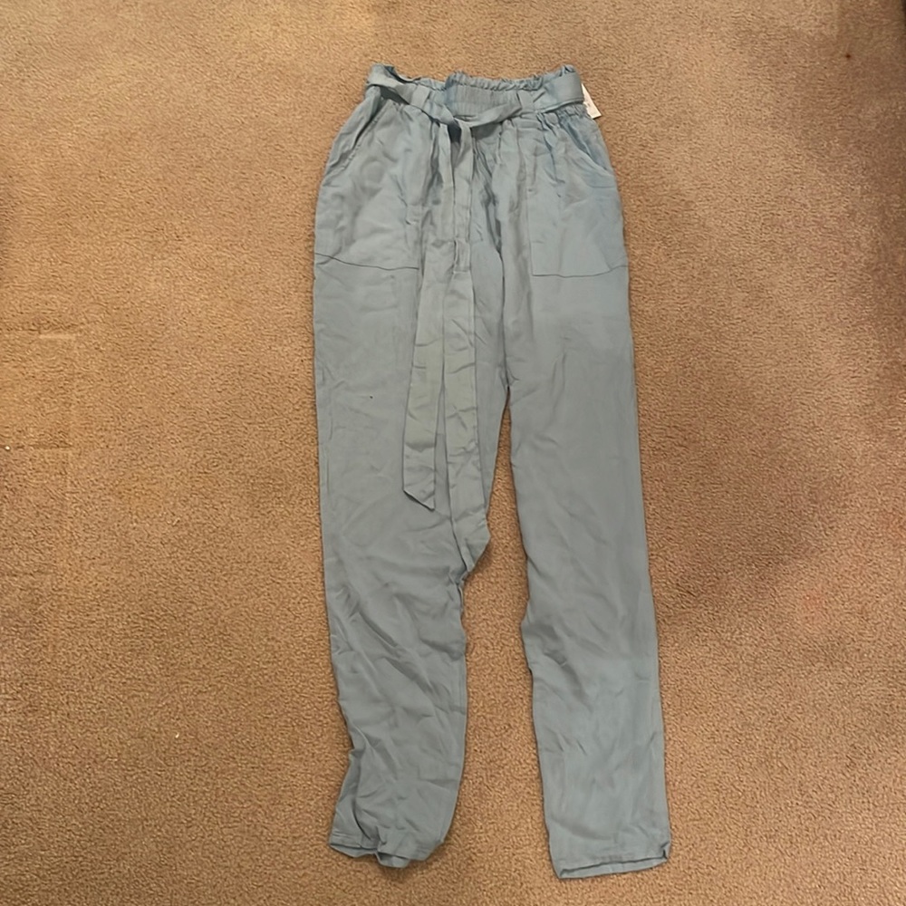 Rayon pants with tie
